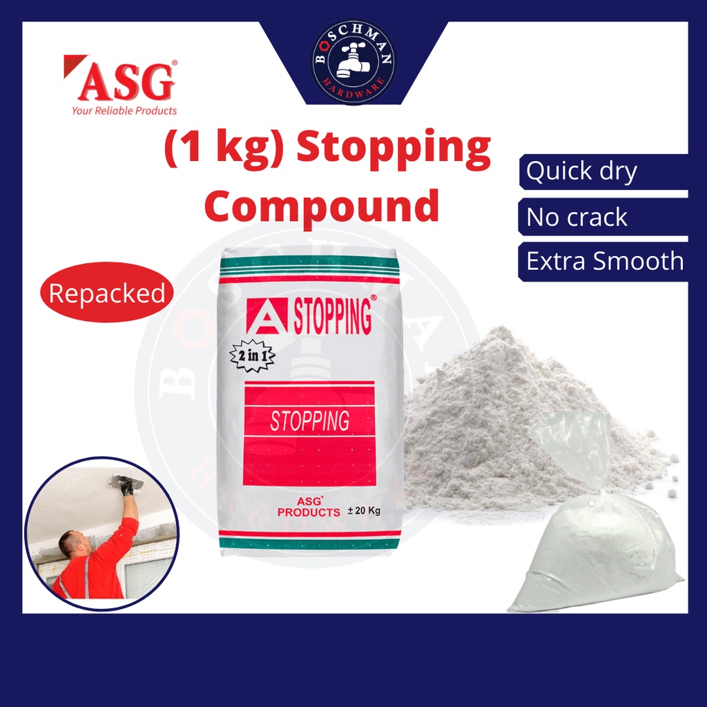 1kg ASG Stopping Compound Plaster Ceiling Wall Repair Simen Plaster