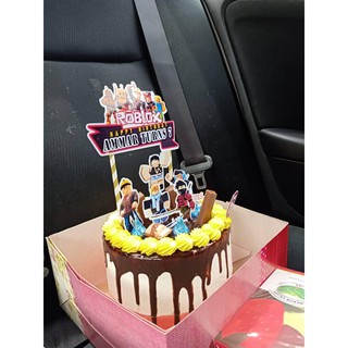Roblox Cake Topper Happy Birthday Ready Stock Laminated Material Shopee Malaysia - roblox print cake
