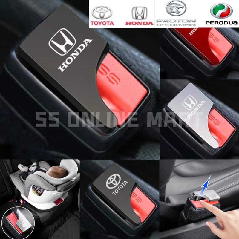 1pcs Car Safety Seat Belt Buckle Clip Extender Metal Hard Plug Alarm Stopper Perodua Proton Toyota Honda