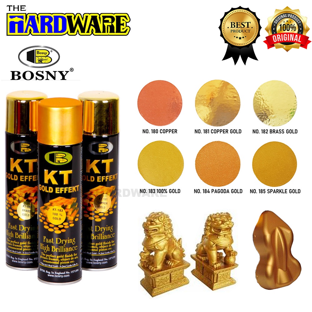 BOSNY KT Gold Effekt Spray Paint Kt Gold Effect Bosny Chrome Spray