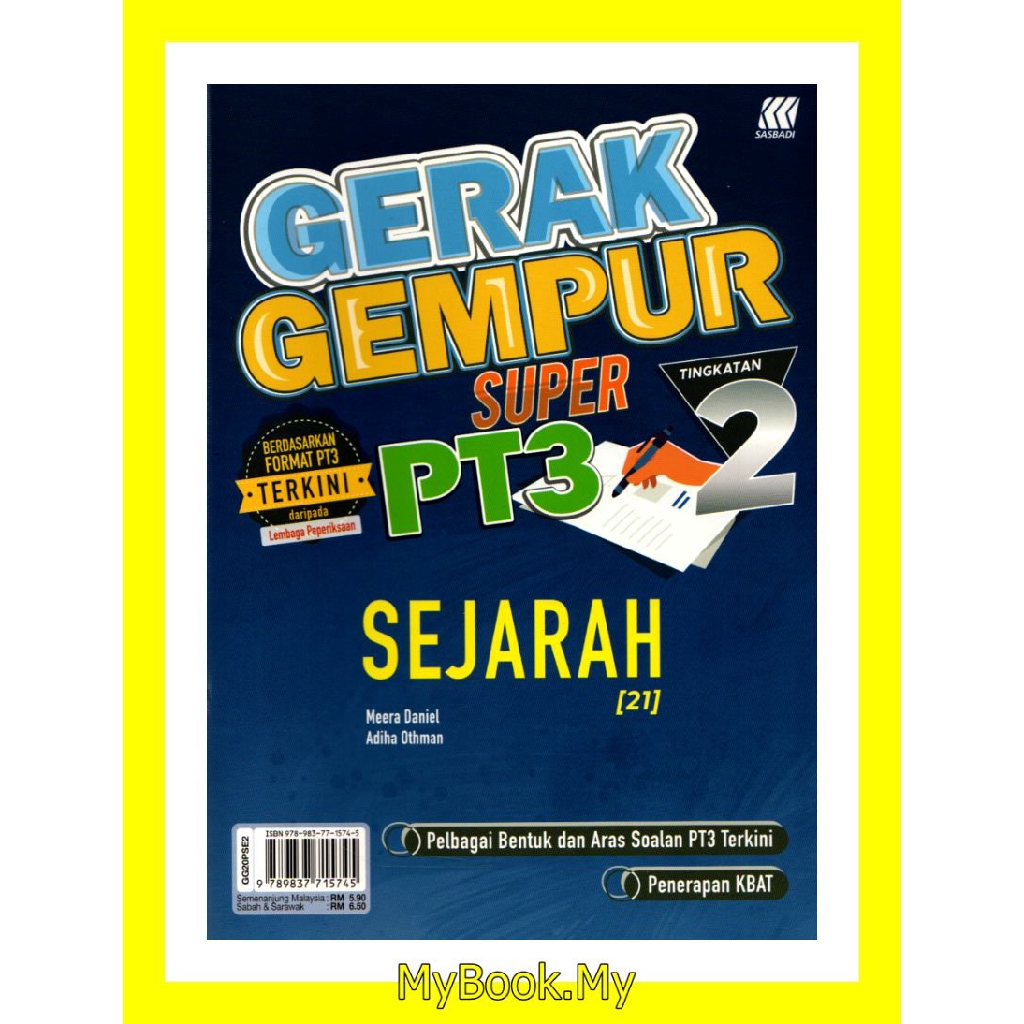 Myb Buku Latihan Gerak Gempur Pt3 Tingkatan 2 Sejarah Sasbadi Shopee Malaysia