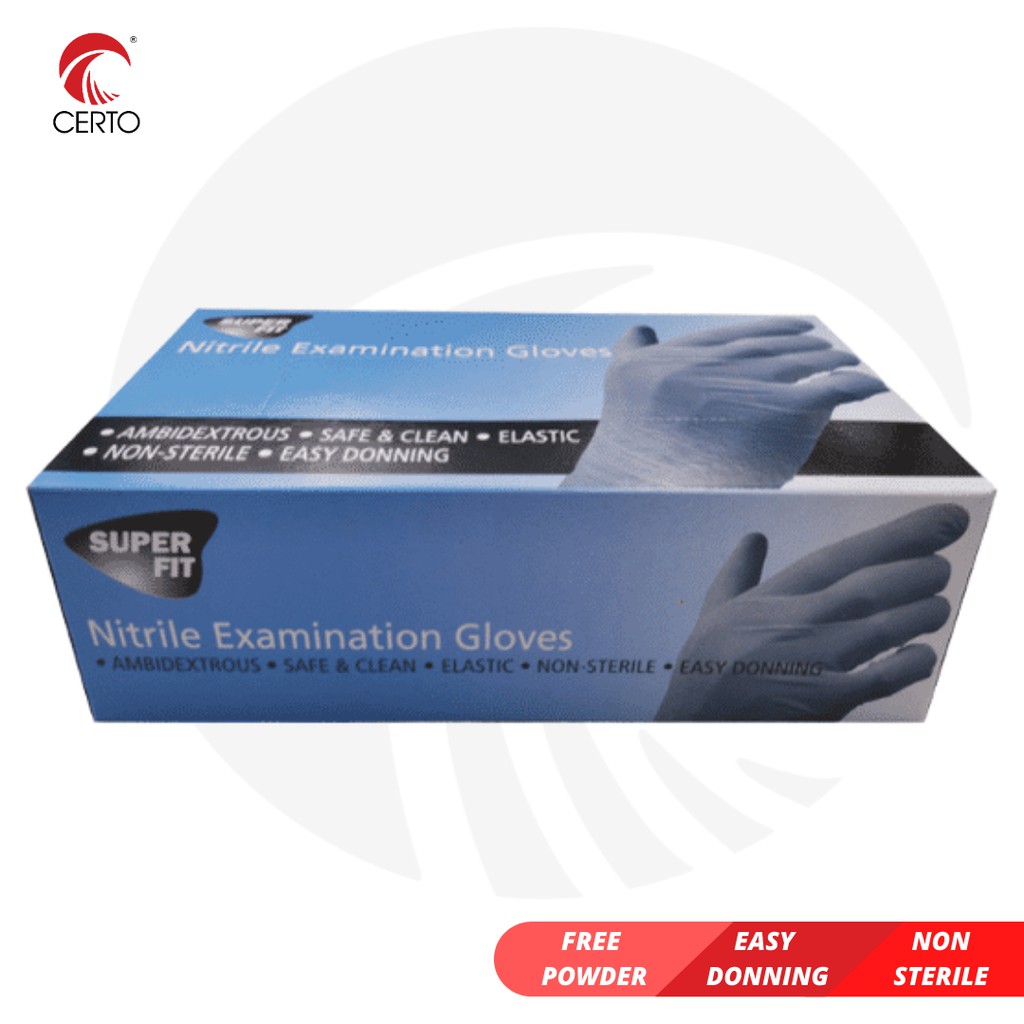 CERTO Surgical Medical Powder Free Nitrile Examination 