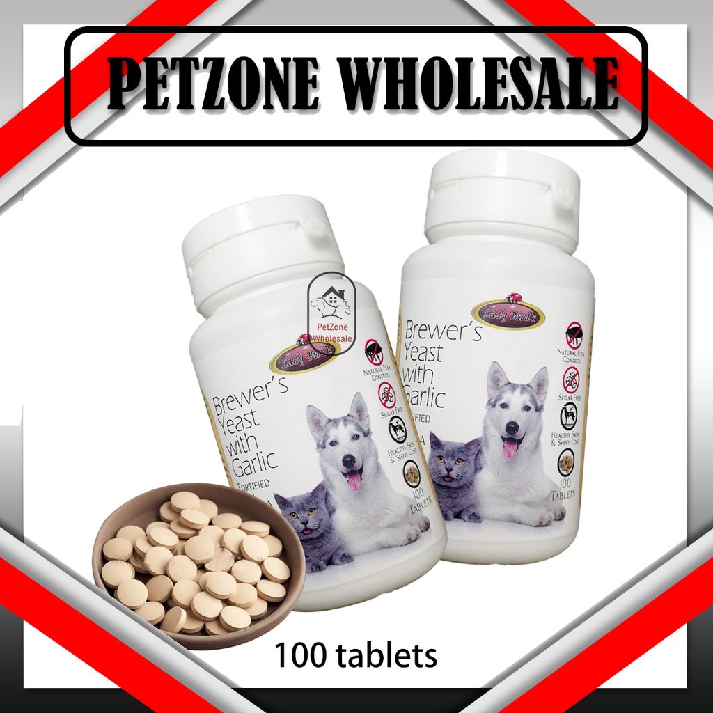 Lady Bird's Brewer Yeast with Garlic for Cat & Dog100 tablets/Vitamin