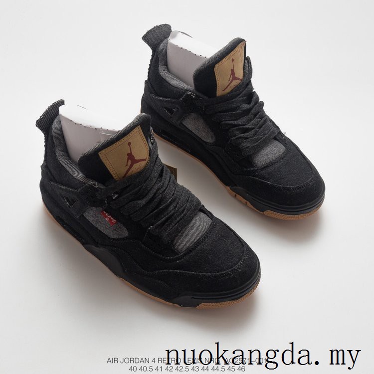 jordan 4 x levis black