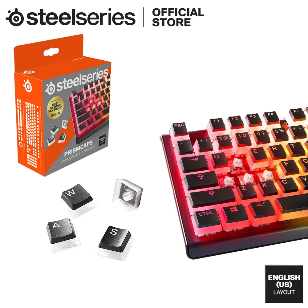 Steelseries Prismcaps Universal Double Shot Pbt Keycaps Us Layout Shopee Malaysia