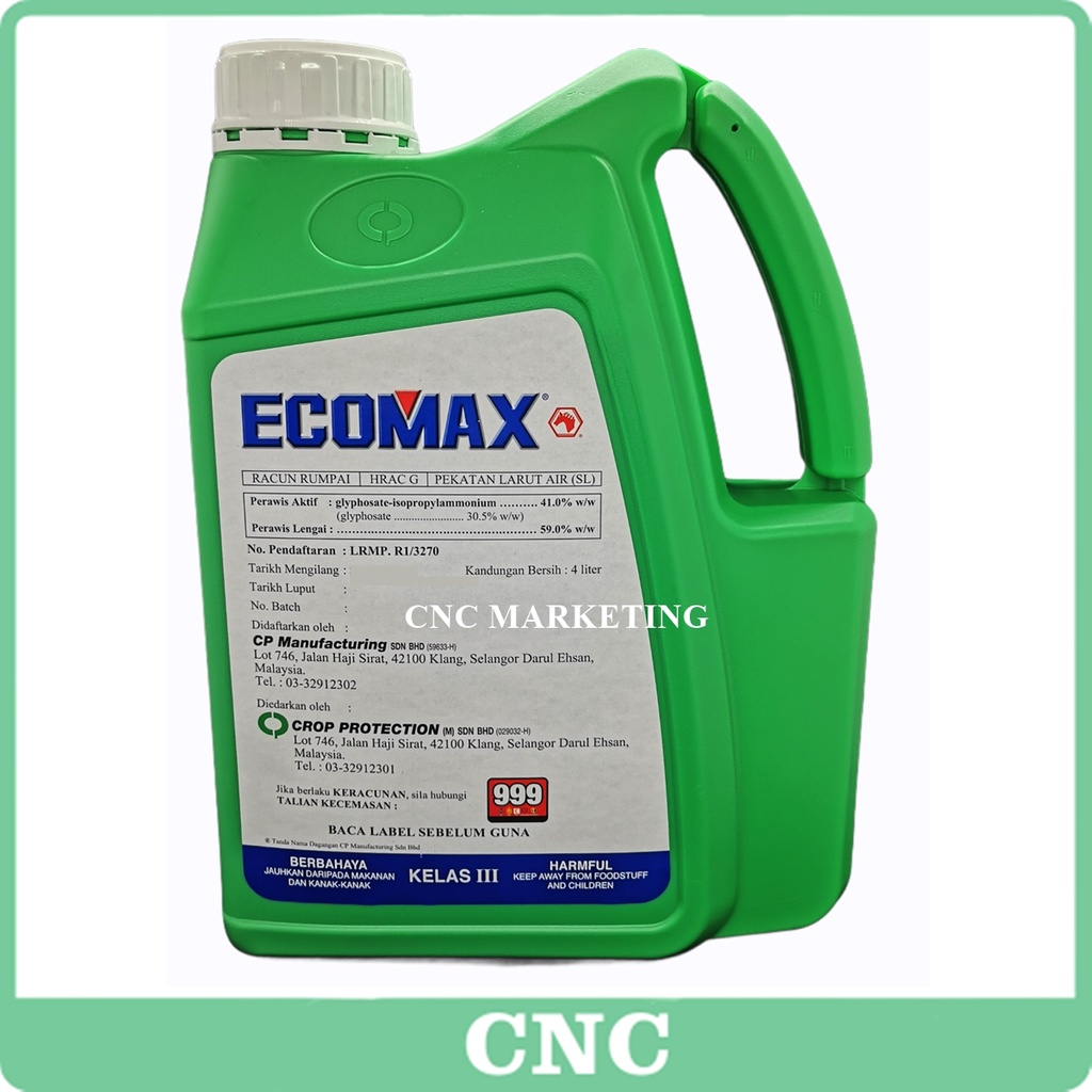 4l Ecomax Glyphosate Isopropylammonium 41 0 Racun Rumpai Lalang 除草剂