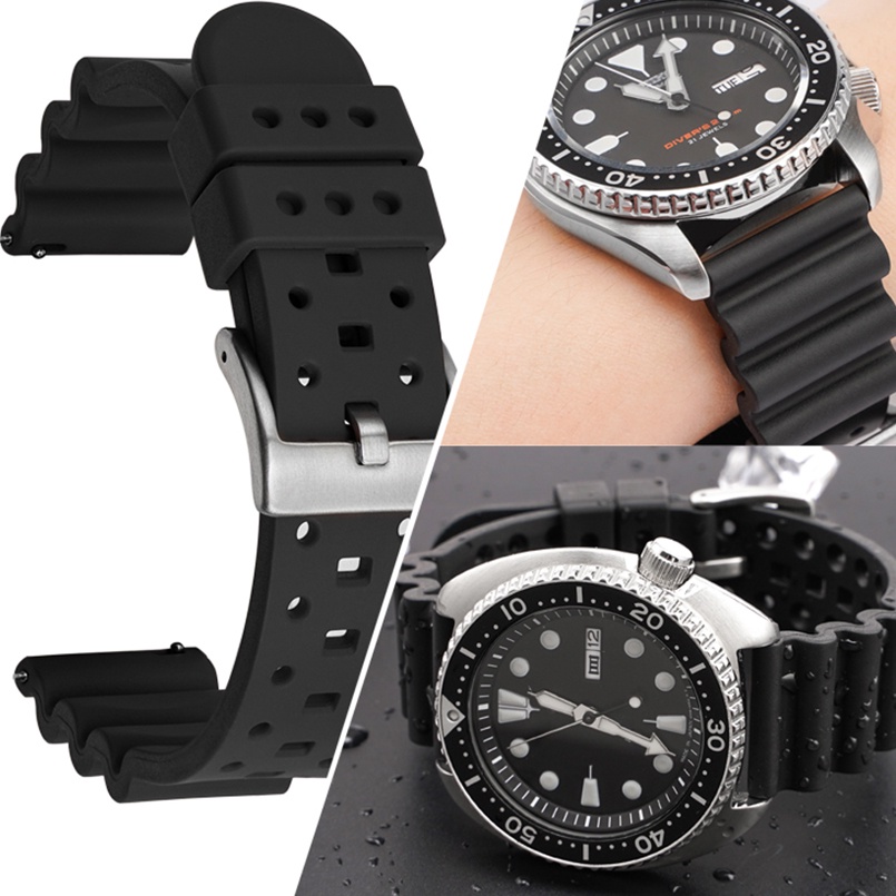 20mm 22mm 24mm Quick Release Strap For Seiko Casio Watch Band Silicone  Rubber Wristband For Huawei gt2 Galaxy 3 Bracelet | Shopee Malaysia