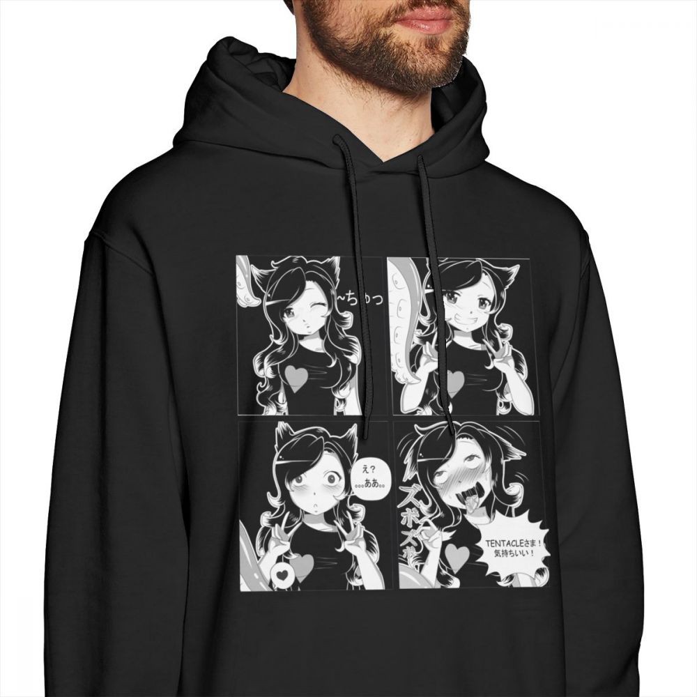 ahegao hoodie cotton