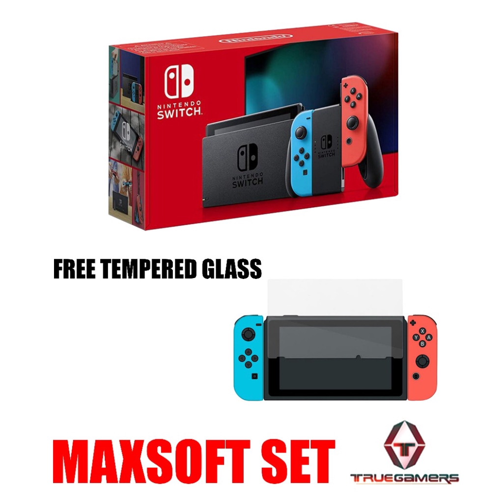 NINTENDO SWITCH CONSOLE (NEON BLUE/RED 