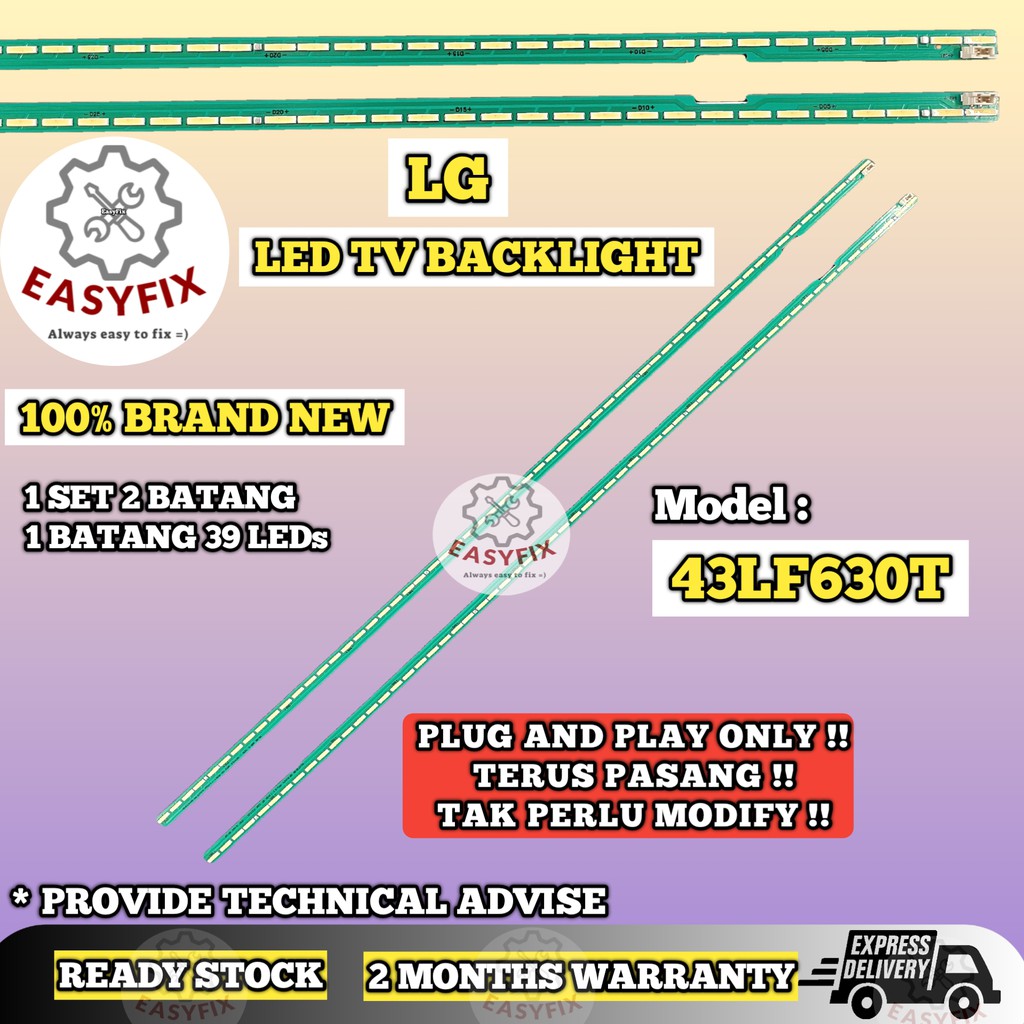 43LF630T / 43LF630T.ATS LG 43 INCH LED TV BACKLIGHT (LAMPU TV) 43LF630