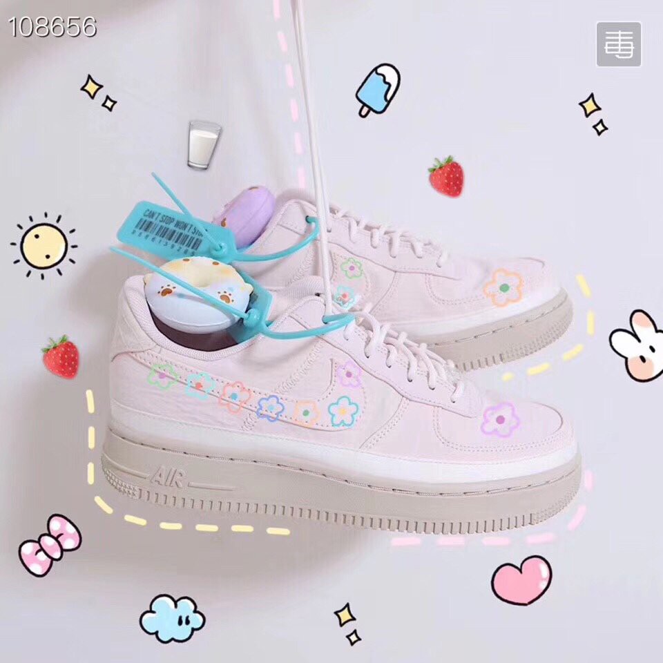 nike air force pink rose