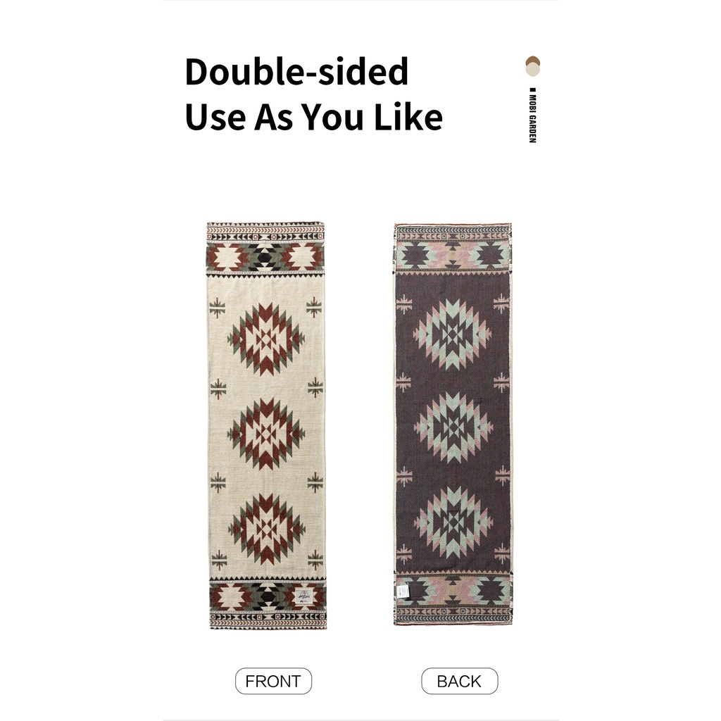 MOBI GARDEN Table Blanket Table Cloth Decoration Camping Dining Table Jacquard