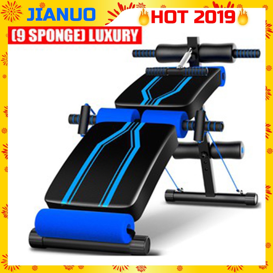 JIANUO 9 Sponge Luxury MultiFunction Fitness Gym Sit Up Bench Shopee