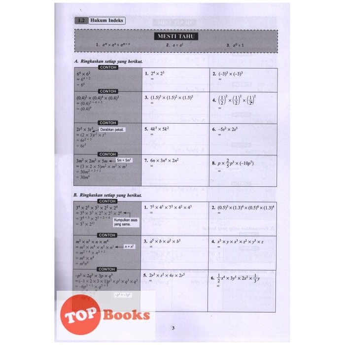 Galus Matematik Tingkatan 3 Jawapan