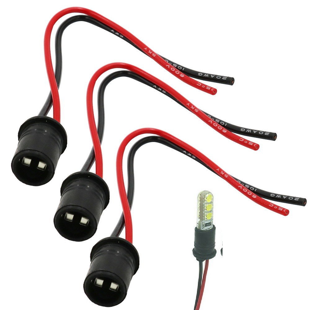 1X T10 W5W 168 194 LED Bulb Connector female Socket Car Auto Truck