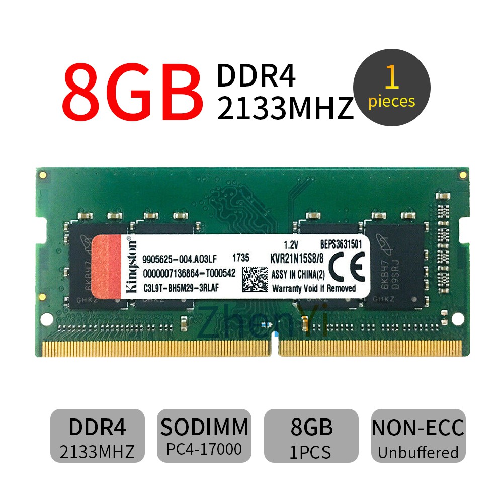 Kingston Sodimm 8gb Ddr4 2133mhz 1 2v Pc4 Ddr4 2133 Laptop Ram Sodimm Notebook Memory Ad48 Shopee Malaysia
