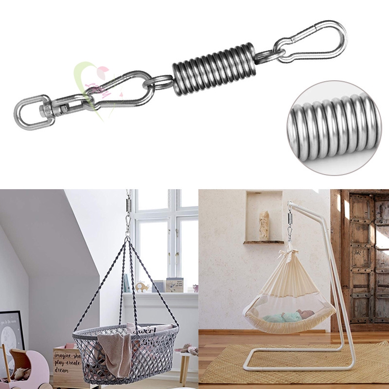 LE Stainless Steel Ceiling Spring Hook 360 Rotating Swing Hook for