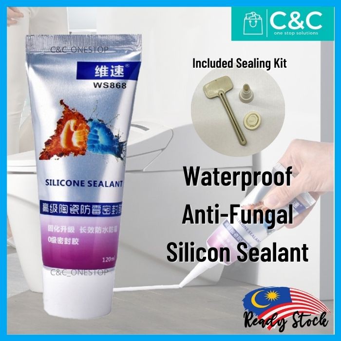 C&C 120ML Silicone Sealant Kitchen Sink Waterproof AntiFungal Anti