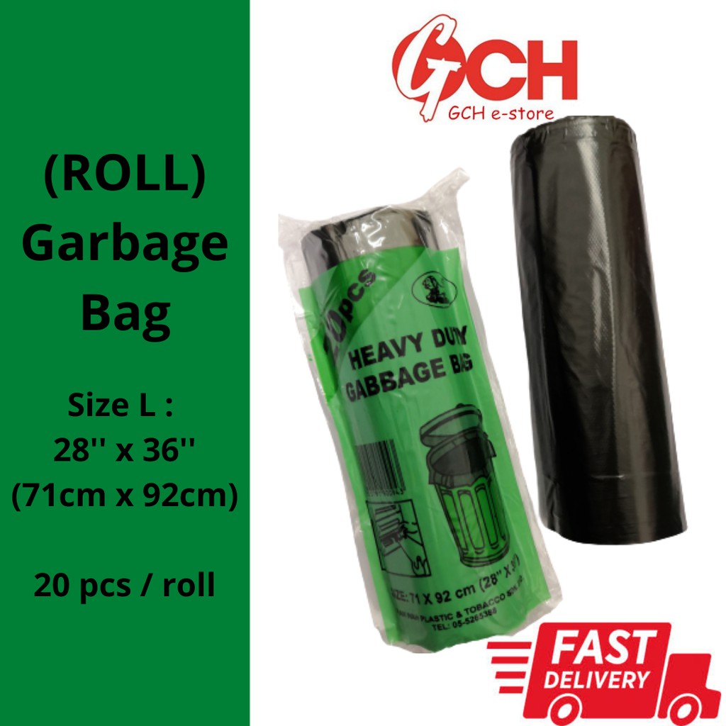 Roll Large Garbage Bag / Large Rubbish Bag / Gulung Plastik Beg Sampah