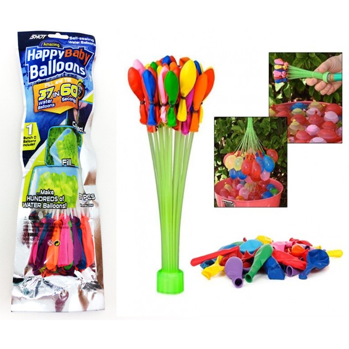 Fill and Tie Happy Baby Water Balloon 37 balloon in 60 second READY