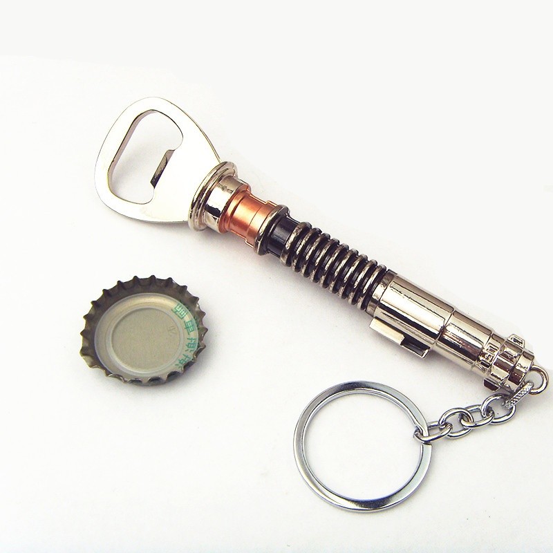 New Style Star Wars Bottle Opener Luke's Lightsaber Metal Bar Cap Beer Opener Corkscrew Keychain