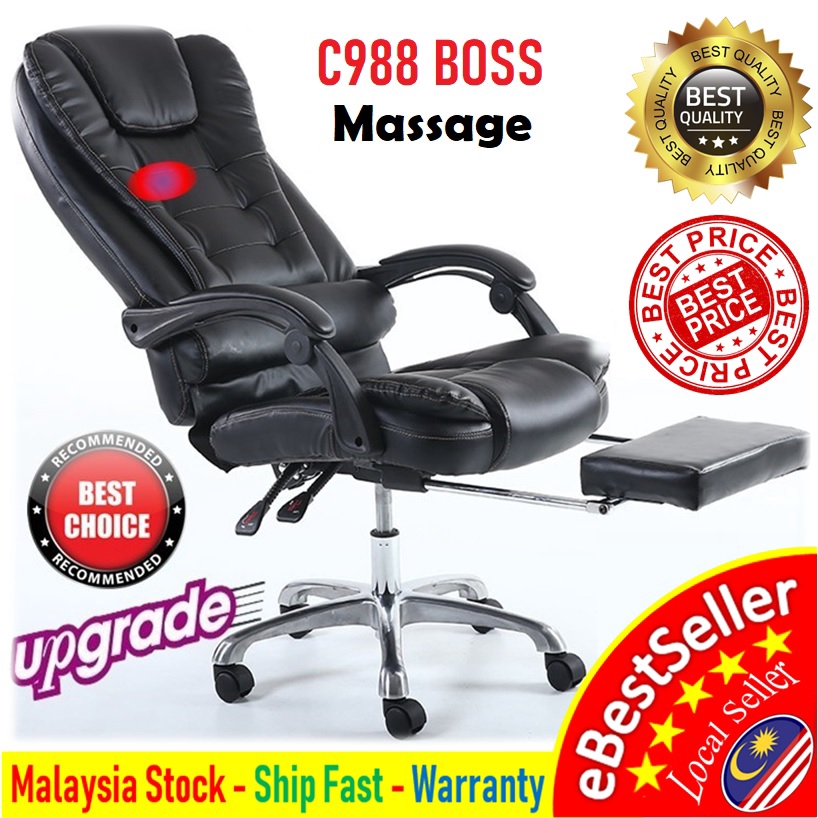 C988 Boss Ergonomic Office Home Leather Massage Chair Kerusi