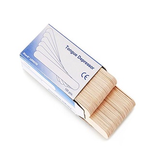 [Ready Stock] Quality Wooden Disposable Stick Waxing Spatula Medical Tongue Depressor Tattoo Wax Medical Stick