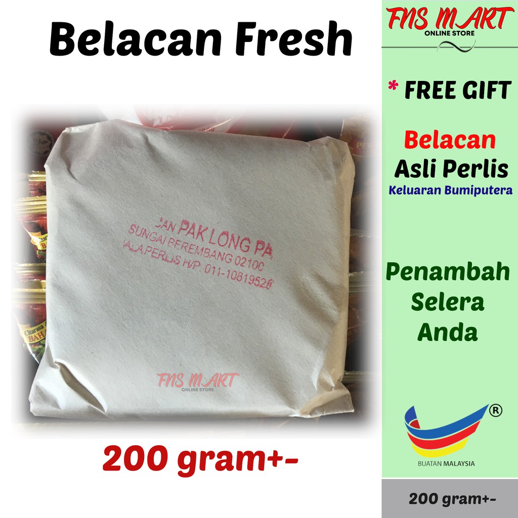 Belacan Tempatan Perlis Udang Segar 200g Perlis Sungai Berembang 