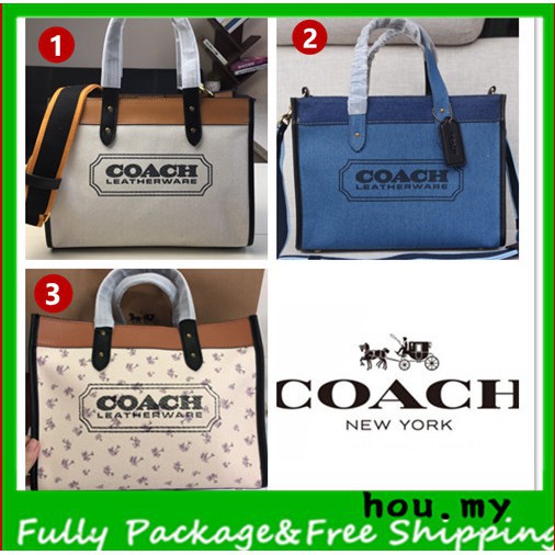 coach original 89488 89489 89163 Field tote women bag canvas sling bag | Shopee Malaysia