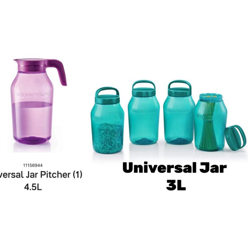 READY STOCK Tupperware Universal Jar Pitcher Purple Royale Crystalline Drinking Set Pitcher Short Glass Giant Jug Mugs