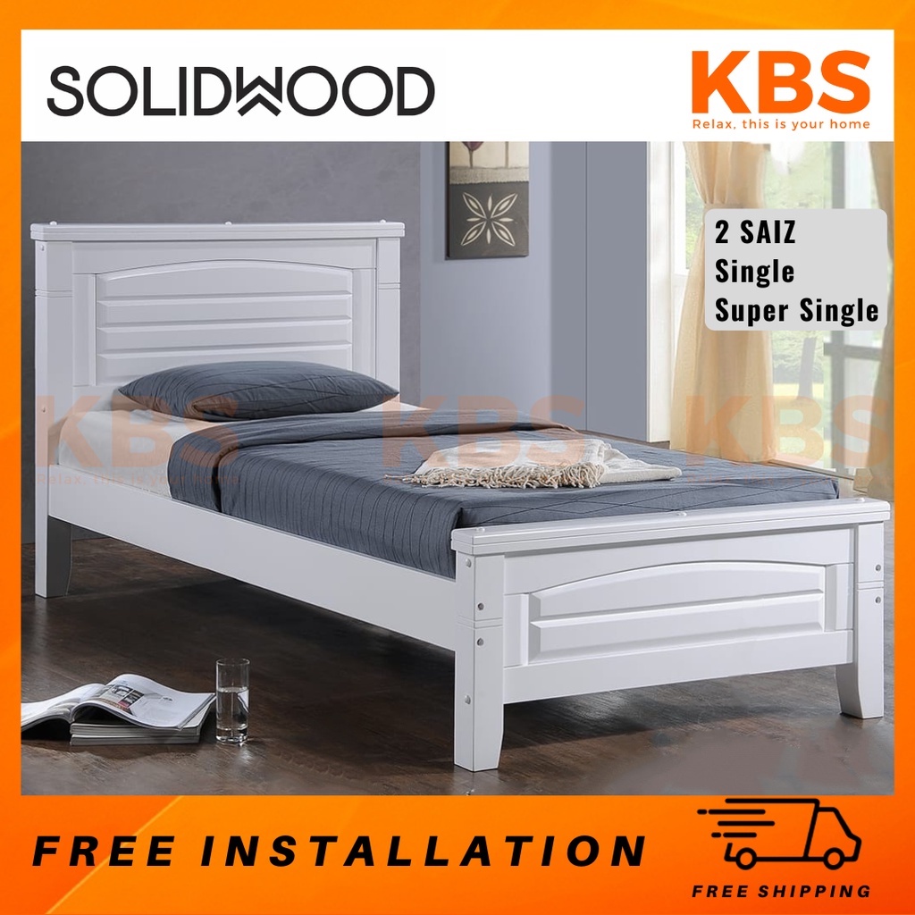 (FREE Installation & Shipping) KBS Ararad FULL SOLID WOOD Bed Frame