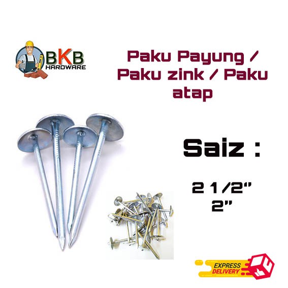 Paku Payung / Paku zink / Paku Atap - Heavy Duty | Shopee Malaysia