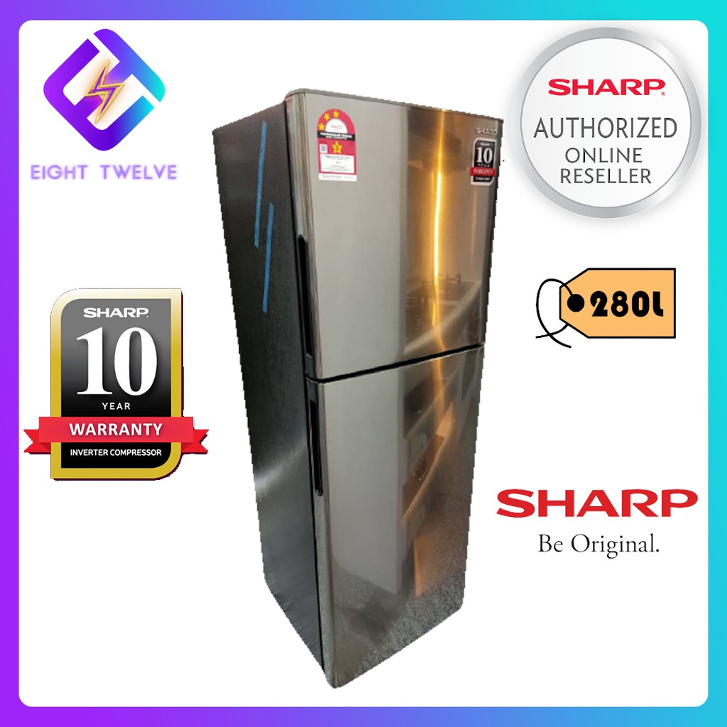 Sharp Fridge 280l Sj285mss Peti Ais 冰箱 Shopee Malaysia