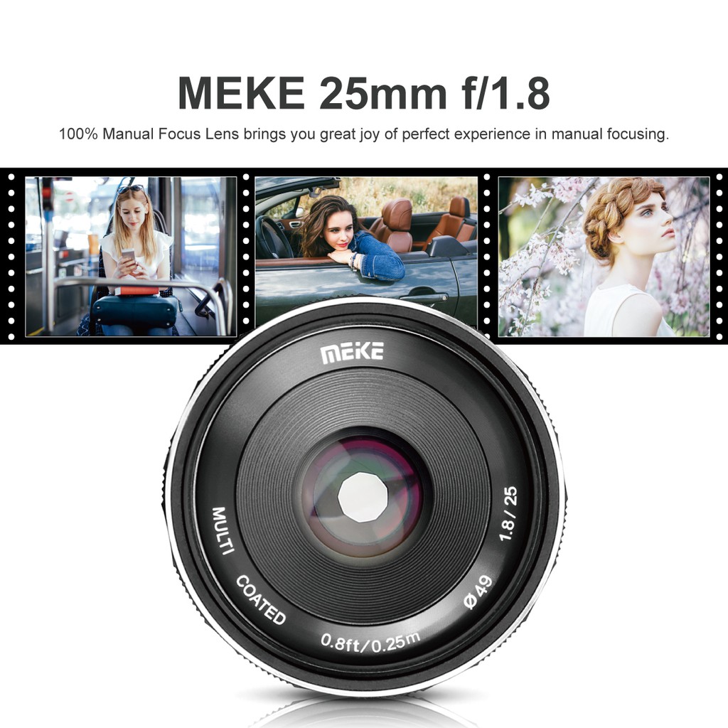 Meike 25mm f/1.8 Large Aperture Manual Focus Lens for Nikon 1 Mount Camera  | Shopee Malaysia