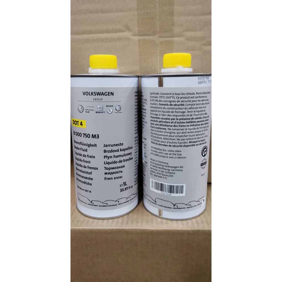 VOLKSWAGEN/AUDI BRAKE FLUID (B 000 750 M3) DOT 4 / DOT 4