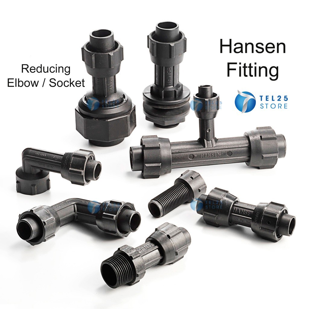 [ 1 UNIT ] Hansen Poly Reducing Elbow socket Fitting Penyambung Poli