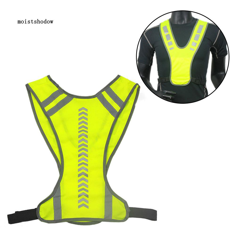 MISD Unisex Warning Night Running Cycling Safety High Visibility Reflective Vest Jacket