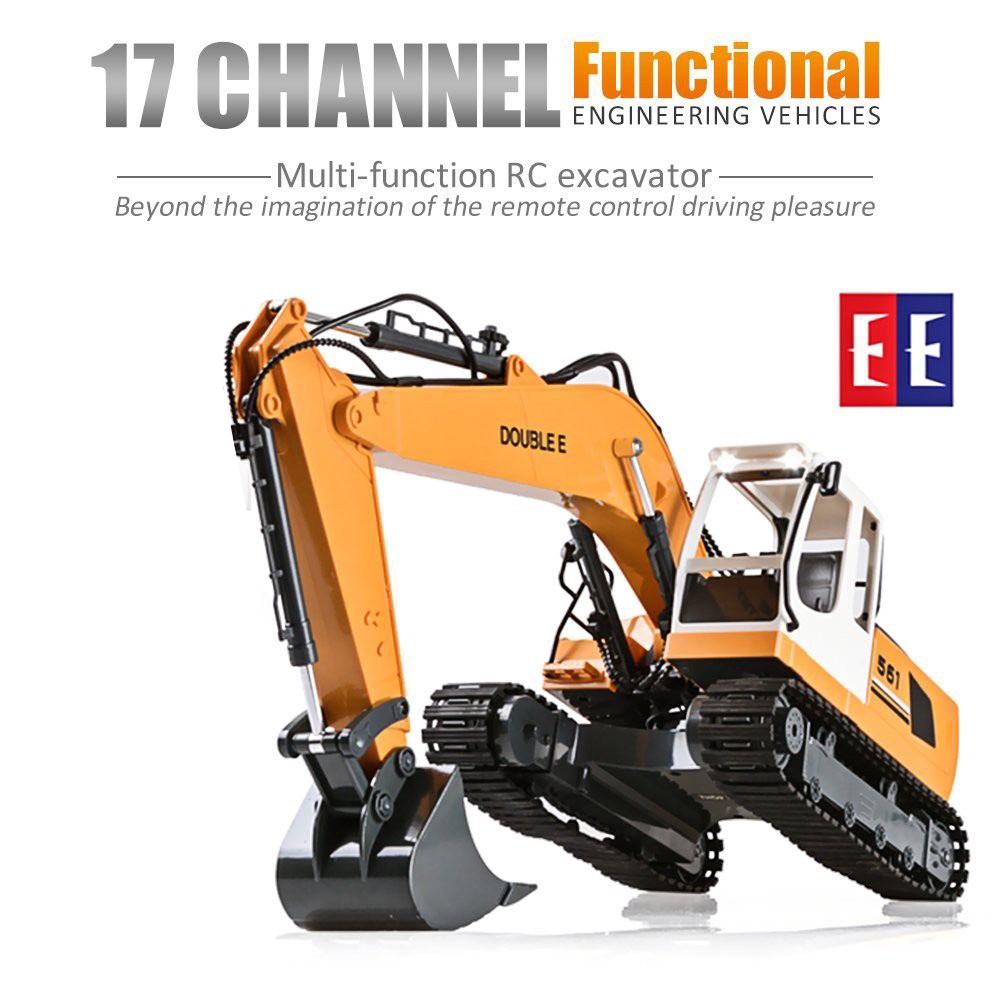 double e 17 channel rc excavator