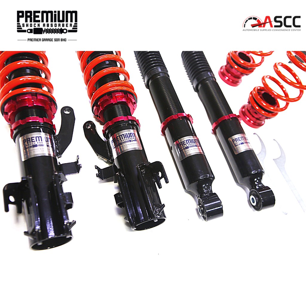 Premium P6 Perodua Myvi 2018 Present High Low Soft Hard 32 Steps Adjustable Shock New Pgmall