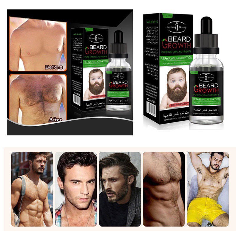 Men Liquid Facial Hair Growth Cream Grow Mustache Shopee Malaysia