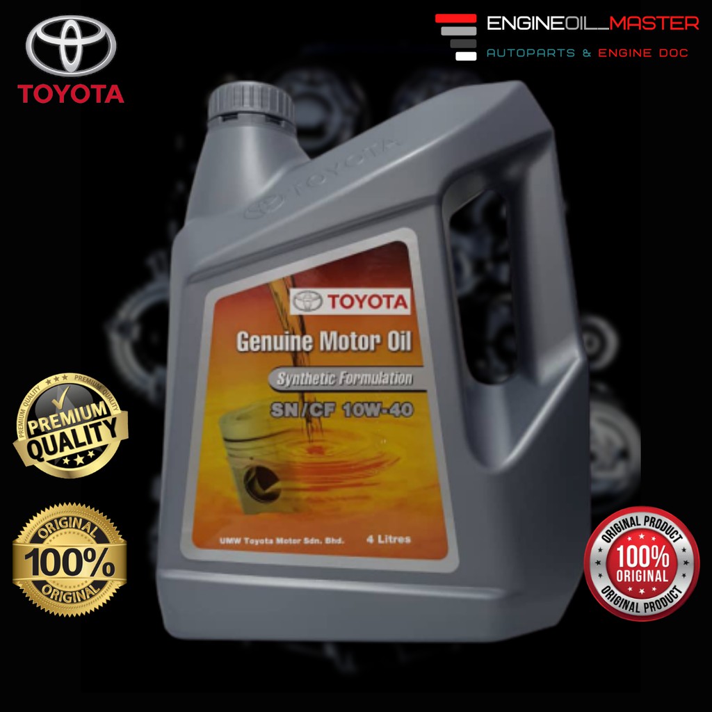 Engine oil Toyota Semi Synthetic SN/CF 10W40 VIOS /CAMRY /ALTIS