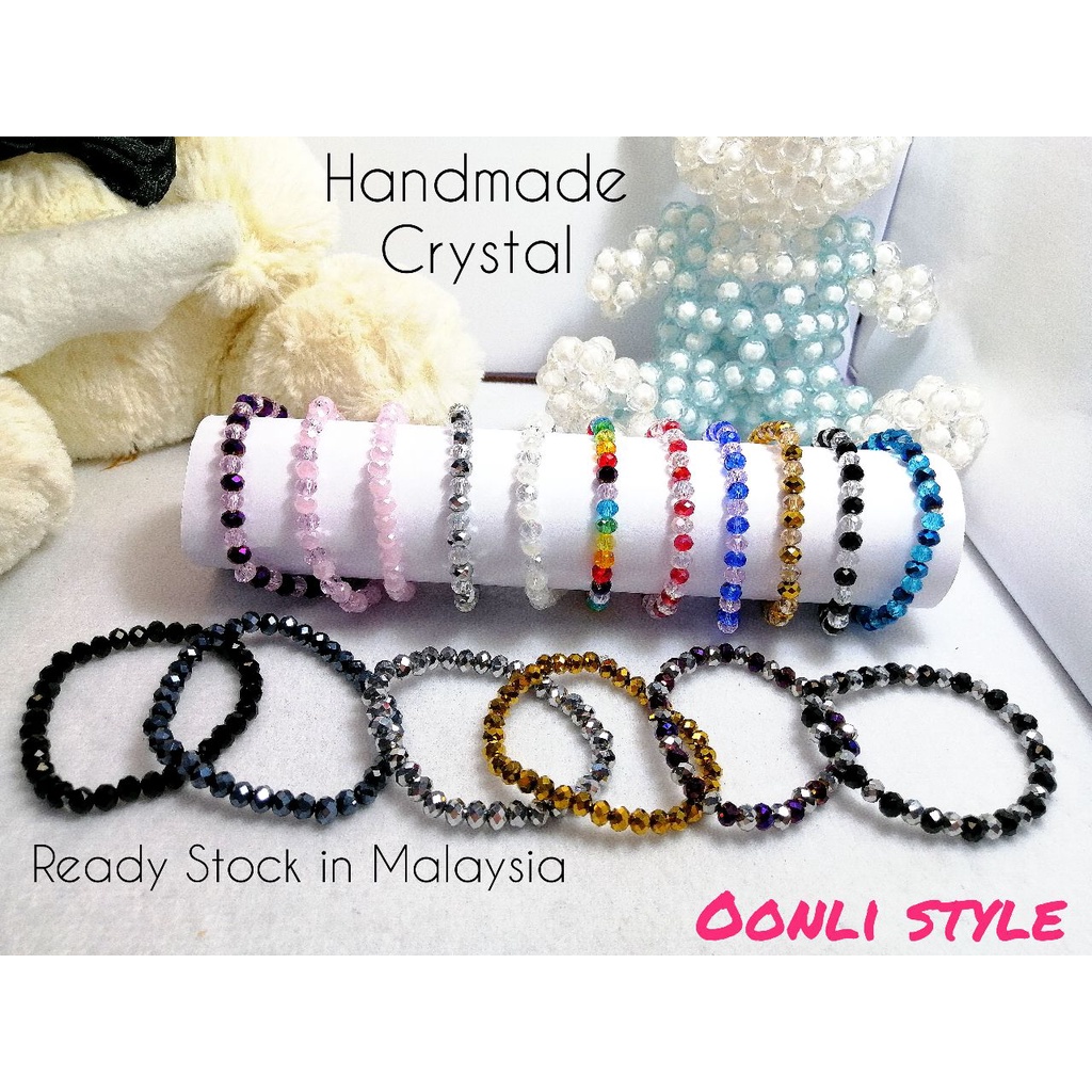 【OONLI】Gelang Tangan Kristal DiY/ Bracelet Crystal Beads Handmade/ Ready Stock in Malaysia