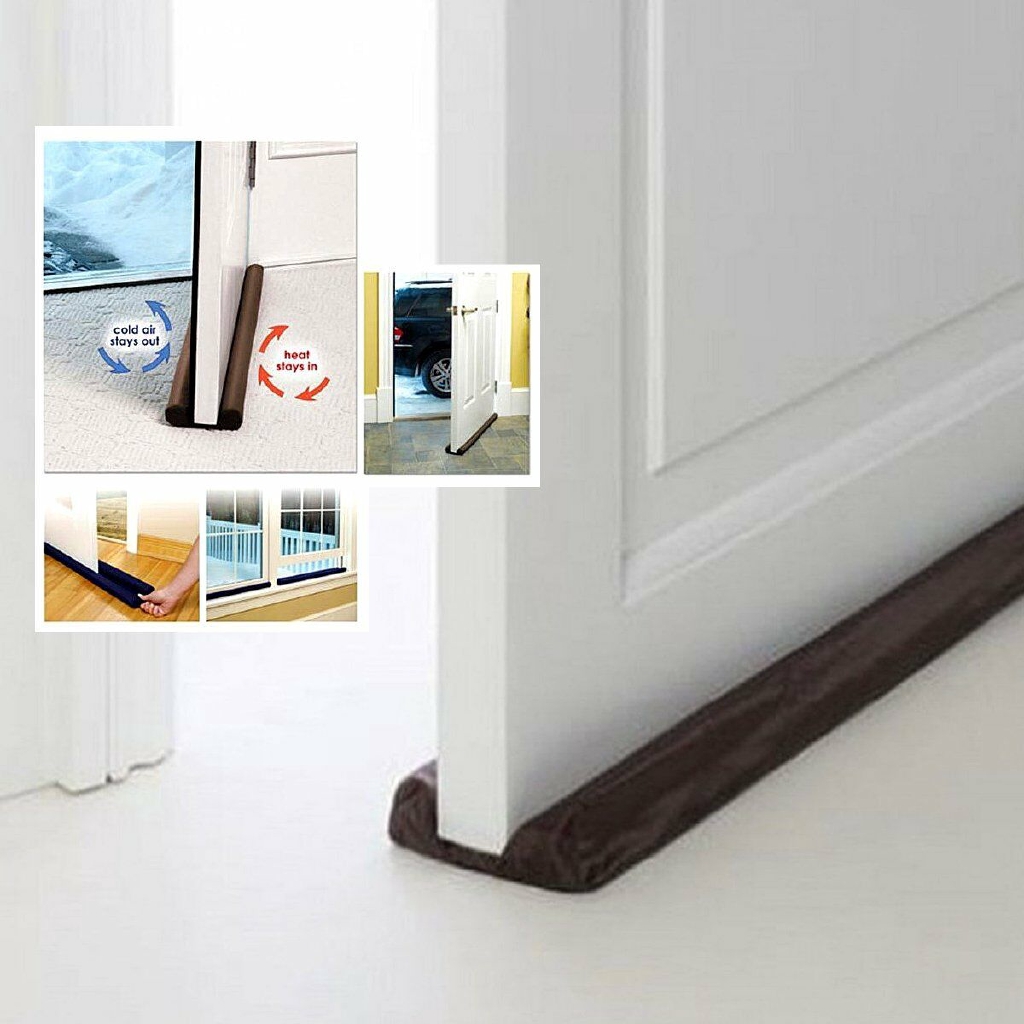 New Twin Door Draft Dodger Guard Stopper Protector Under Door