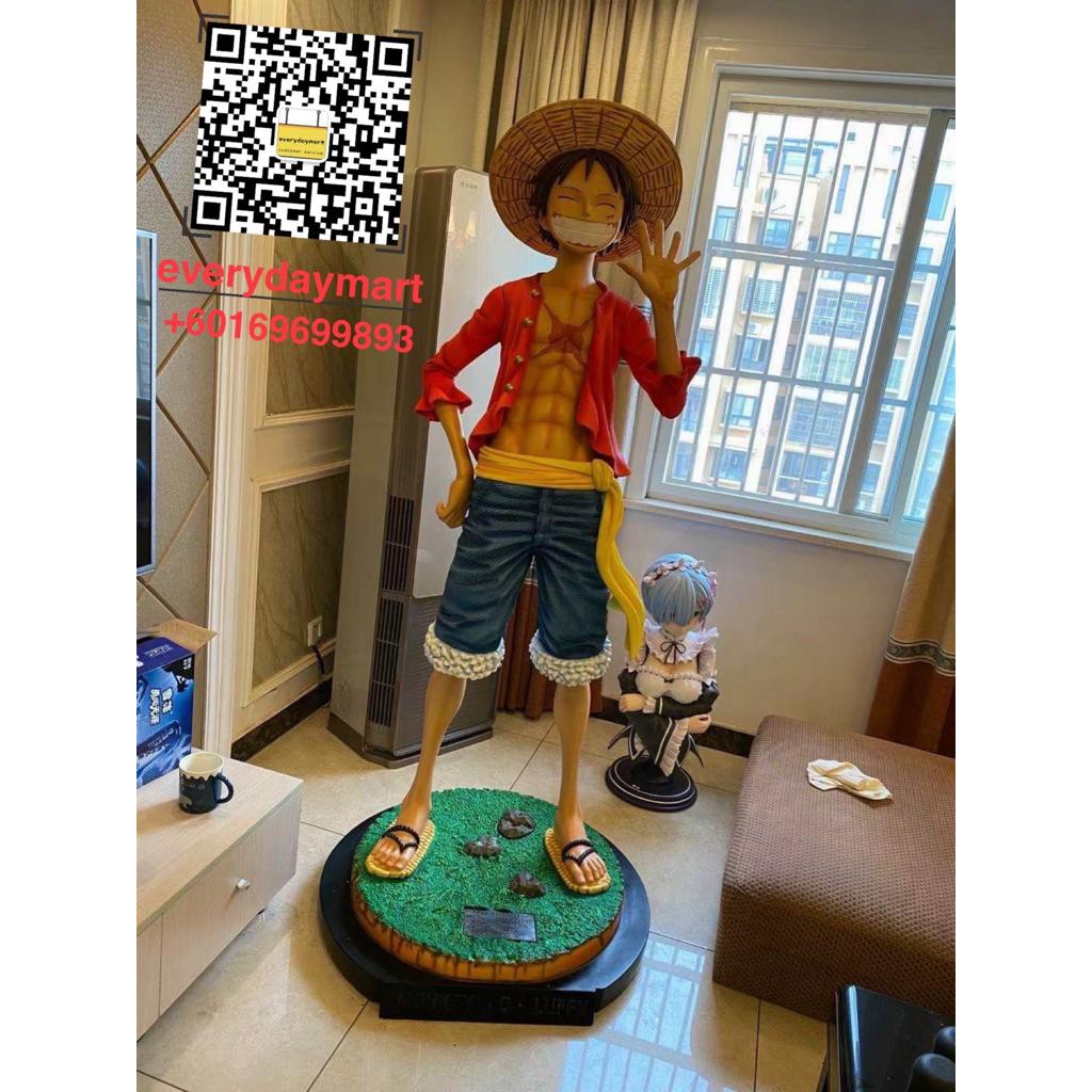 One Piece Monkey D Luffy Smiling 1 1 Scale Life Size Straw Hat Luffy Statues Action Figure海贼王 草帽微笑路飞 手办全身像1 1雕像手办 Shopee Malaysia