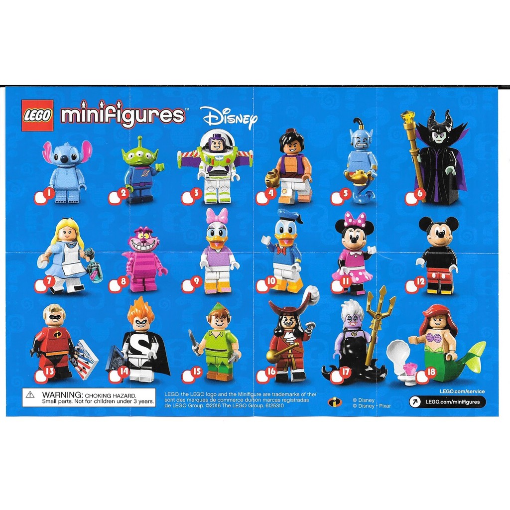 lego minifigures disney series