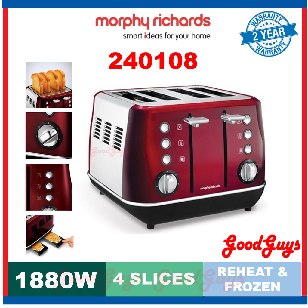MORPHY RICHARDS 240108 EVOKE 4 SLICE TOASTER RED Shopee Malaysia