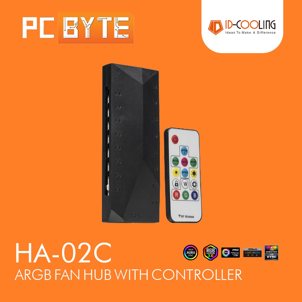 IDCOOLING HA02 8 Port PWM/ARGB Fan Hub Shopee Malaysia