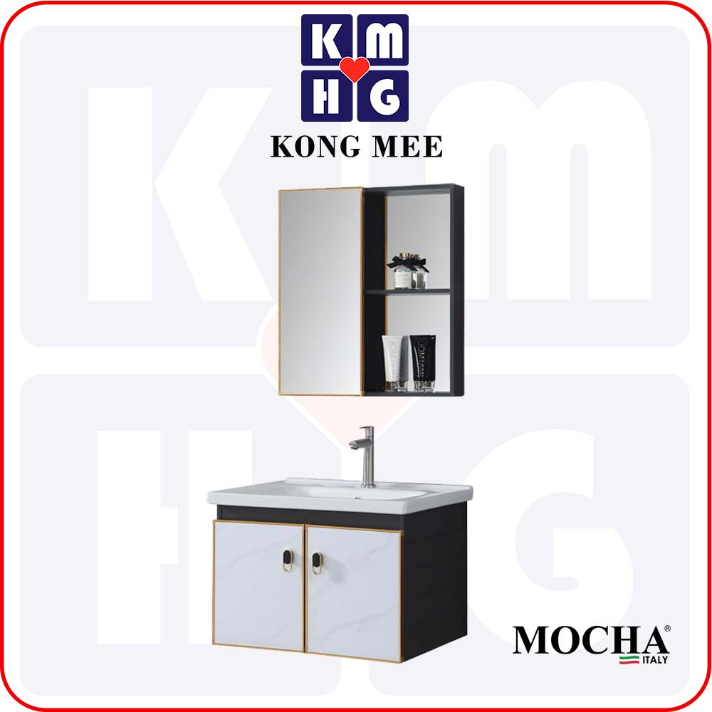 Mocha Italy Aluminum Bathroom with Ceramic Basin Basin