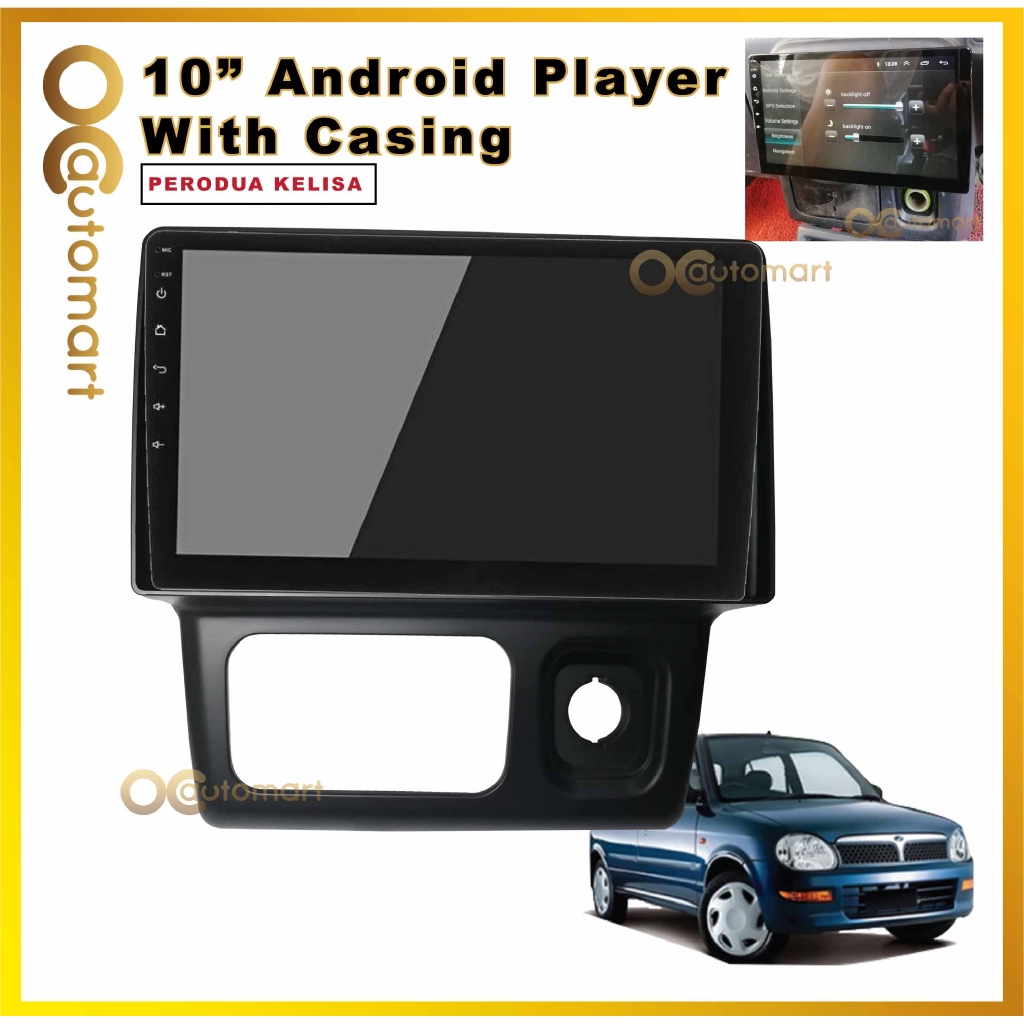 Android Player 9 inch IPS 2.5D with player casing Perodua 
