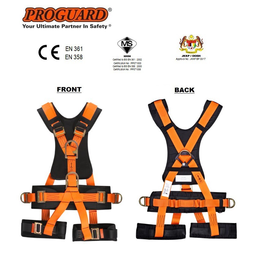 Ex Stock Visicbility Adjustable Telecom Set Tower Full Body Harness Safety Belt Fall Protection S718 Sirimdosh Proguard Shopee Malaysia
